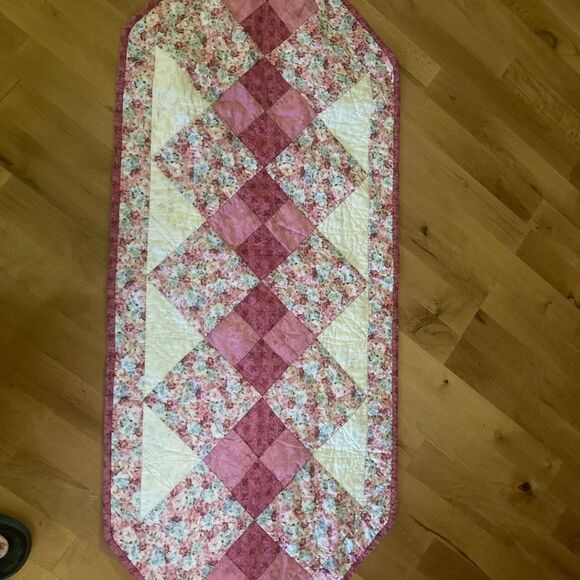 Pink and White Quilted Table Runner - Picture 7 of 7